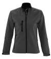 46800 Roxy SOL'S Ladies Roxy Soft Shell Jacket Charcoal colour image